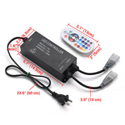 Yescom 110V LED Controller & RF Remote for Neon Rope Light RGBW Image
