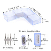 Yescom LED Neon Splice Kit 4-Wire Connectors & Pins 10-Set 18x8mm Image