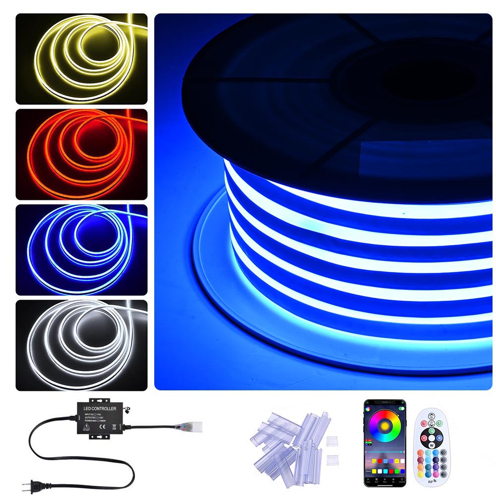 Yescom RGB Rope Light Flexible App & RF Control, 100ft Image