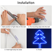Yescom BiLume RGBW Hardwire Neon Rope Light App & RF Control 120V 100ft Image