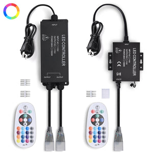 Yescom 110V LED Controller & RF Remote for Neon Rope Light RGBW