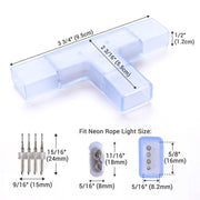 Yescom LED Neon Splice Kit 4-Wire Connectors & Pins 10-Set 18x8mm Image