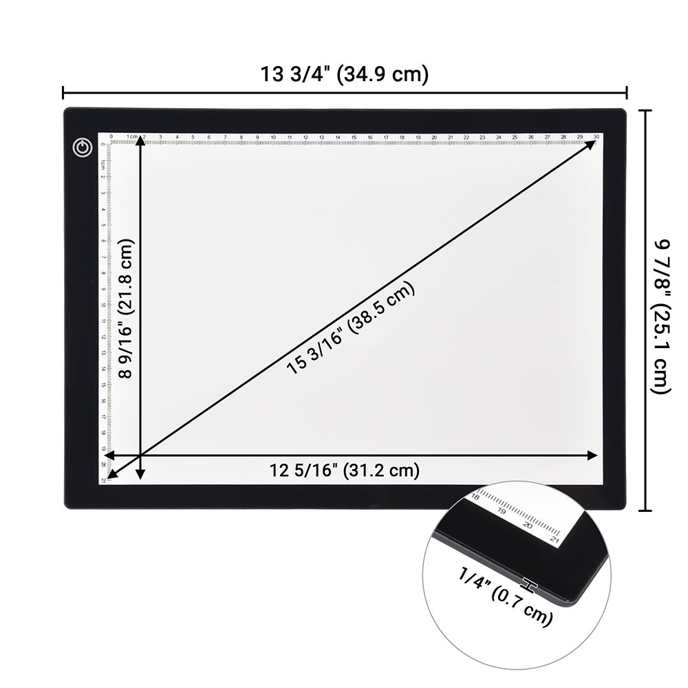 Yescom LED Tracing Stencil Board 14in A4 Adjustable Brightness Image