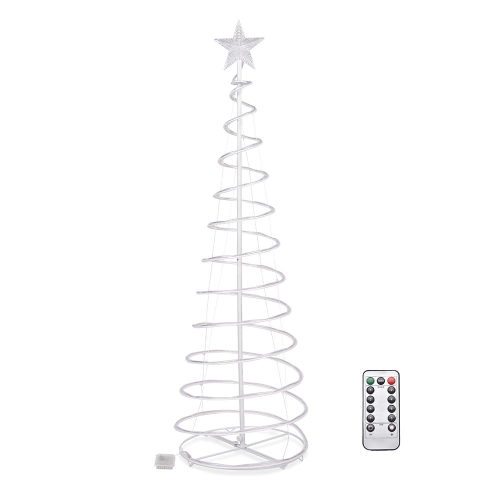 Yescom 5' Lighted Spiral Christmas Tree LED Decor Battery Powered Image