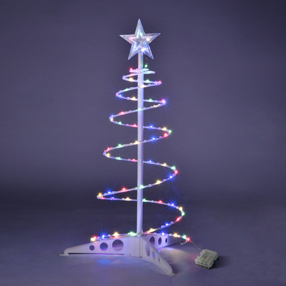 Yescom 2' Pre-Lit Spiral Christmas Tree Battery Operated, RGBY Image