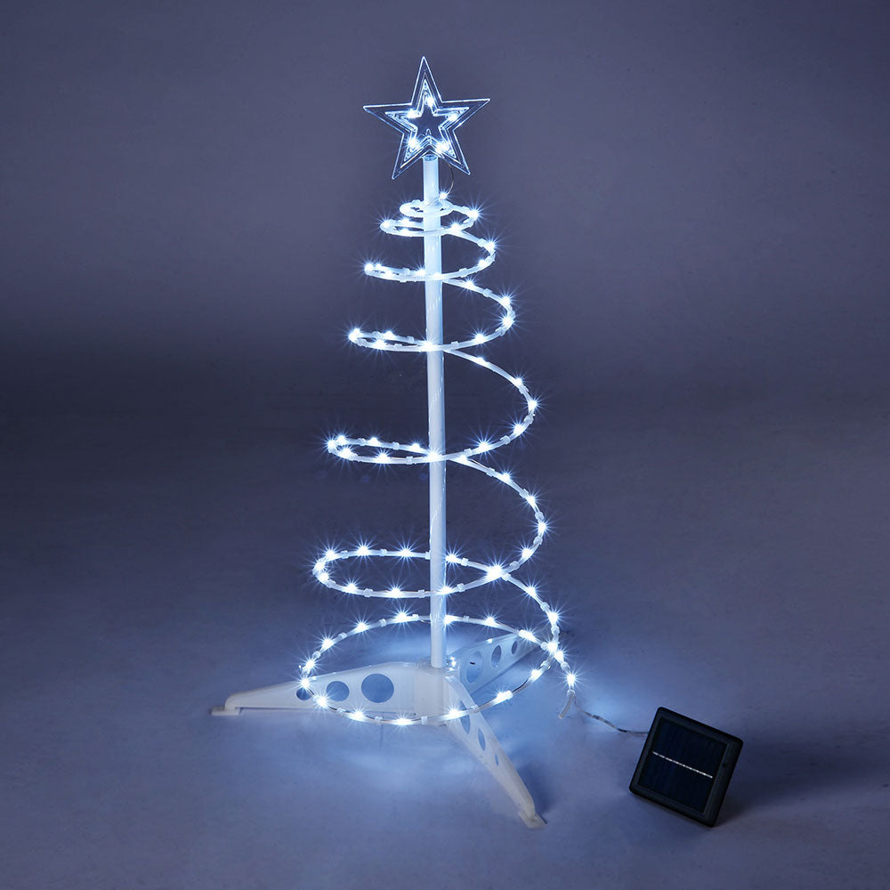 Yescom 2' Pre-Lit Spiral Christmas Tree Solar Operated, Cool White Image