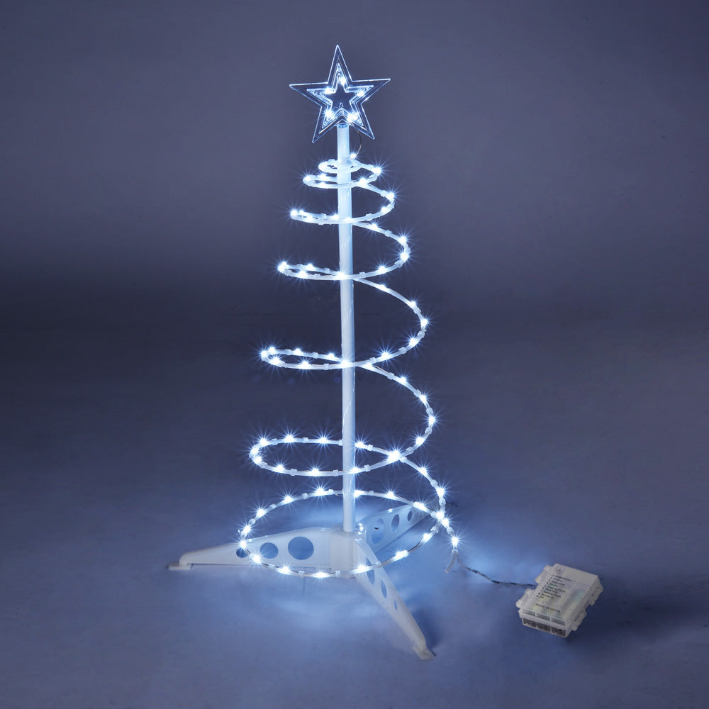 Yescom 2' Pre-Lit Spiral Christmas Tree Battery Operated, Cool White Image