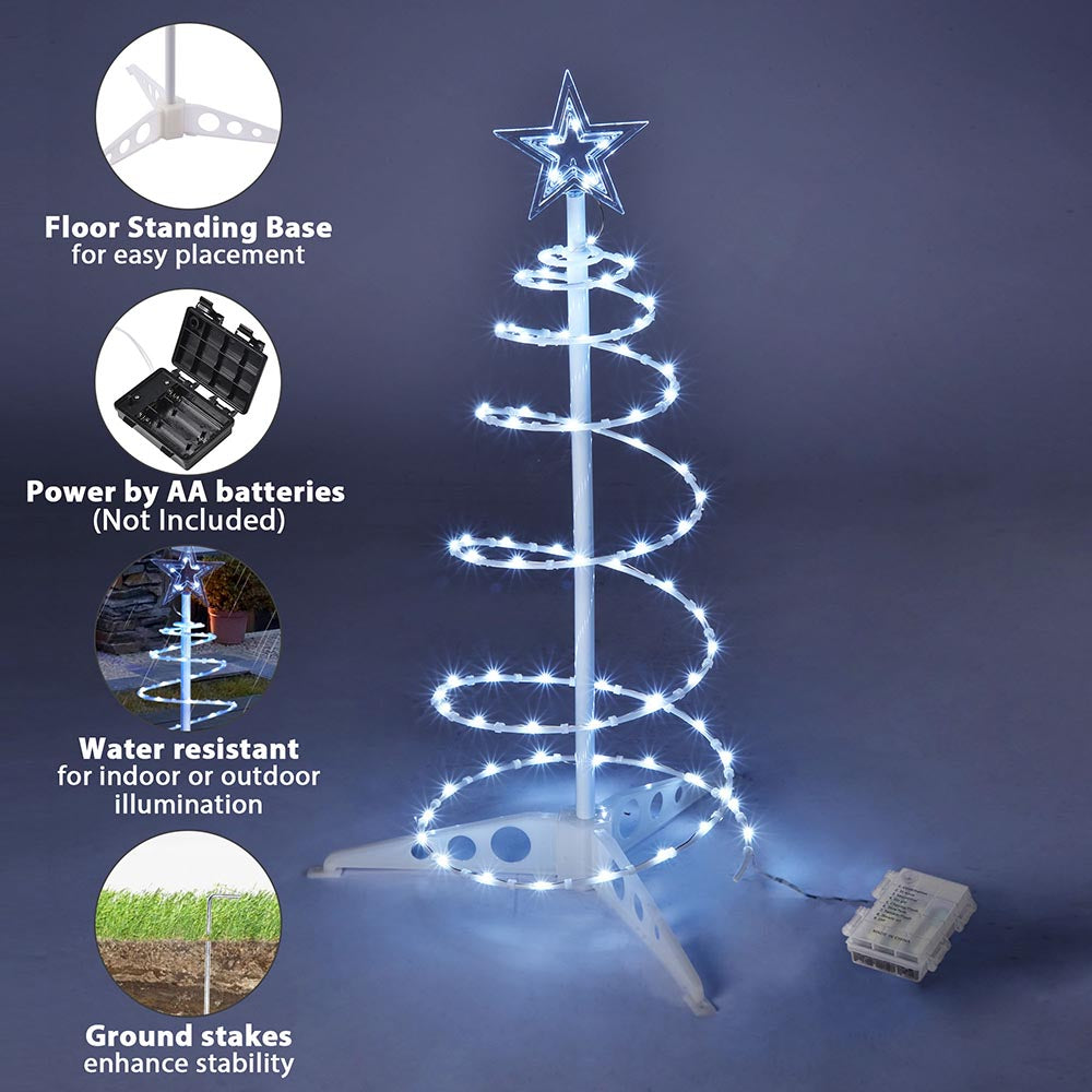 Yescom 2' Pre-Lit Spiral Christmas Tree Battery Operated Image