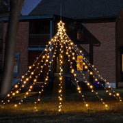 Yescom Christmas Tree Light 9 String Lights with Star & Pole Image
