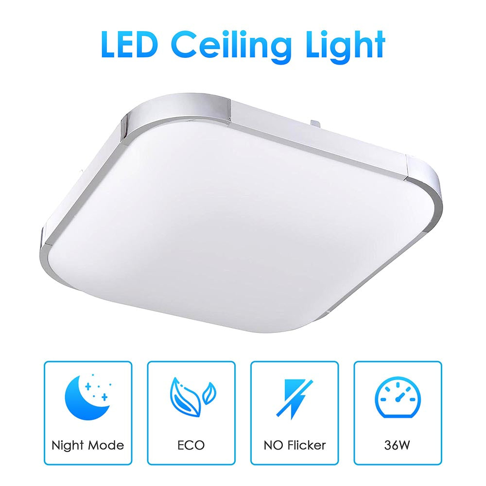 Yescom 36w 15in Flush Mount Dimmable LED Ceiling Light Fixture Remote Image
