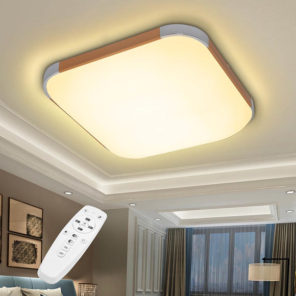 Yescom 24W 18 in. Square Modern Flush Mount Light with Remote Image