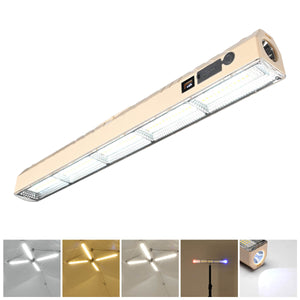 Yescom Rechargeable Magnetic Work Light w/ Flashlight for Garage, 16in