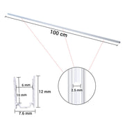 Yescom Aluminium LED Channel Track 6x10mm for 2700K Neon Rope Light, 39in 5ct. Image