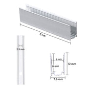 Yescom Aluminium LED Channel Track 6x10mm for 2700K Neon Rope Light, 2in 20ct. Image