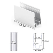 Yescom Aluminium LED Channel Track 8x12mm for RGB Neon Rope Light, 1in 20ct. Image