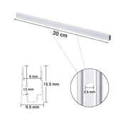 Yescom Aluminium LED Channel Track 8x12mm for RGB Neon Rope Light, 12in 10ct. Image