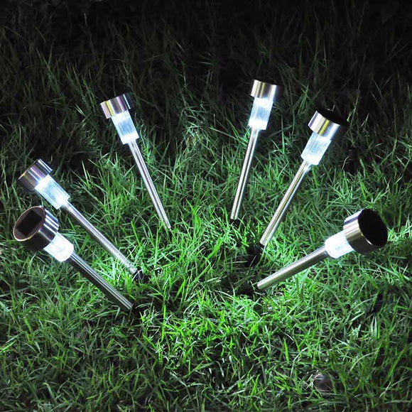 Yescom 6x Solar Landscape Light White Outdoor Path Silver Image