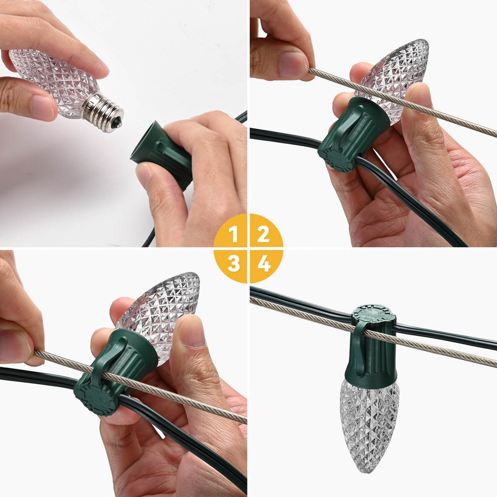 Yescom Commercial C9 Stringer Light with Sockets & Spool SPT-1W Image