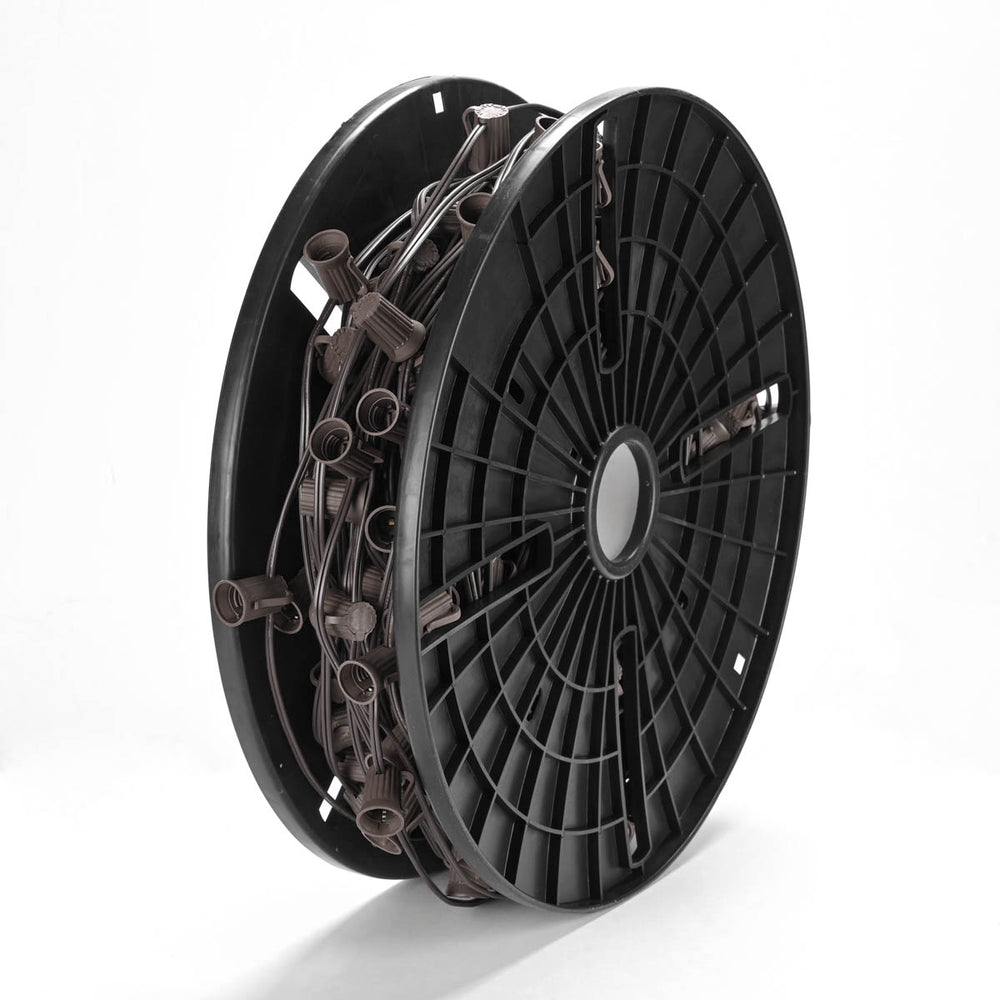 Yescom Commercial C9 Stringer Light with Sockets & Spool SPT-1W, 250ft Brown Image