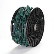 Yescom Commercial C9 Stringer Light with Sockets & Spool SPT-1W, 500ft Green Image