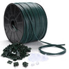 Yescom Electrical Zip-Cord Wire Spool of 500ft SPT-1 with Plugs & End Caps