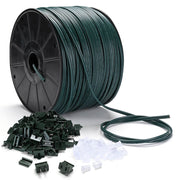 Yescom Electrical Zip-Cord Wire Spool of 500ft SPT-1 with Plugs & End Caps, Green Image