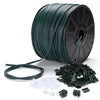 Yescom Electrical Zip-Cord Wire Spool of 500ft SPT-1 with Plugs & End Caps