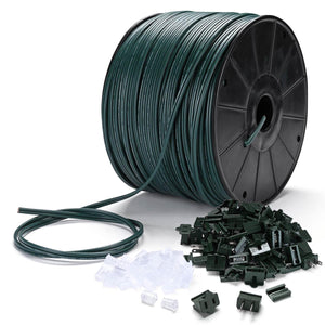 Yescom Electrical Zip-Cord Wire Spool of 500ft SPT-1 with Plugs & End Caps