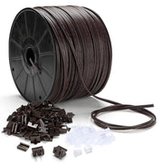 Yescom Electrical Zip-Cord Wire Spool of 500ft SPT-1 with Plugs & End Caps, Brown Image