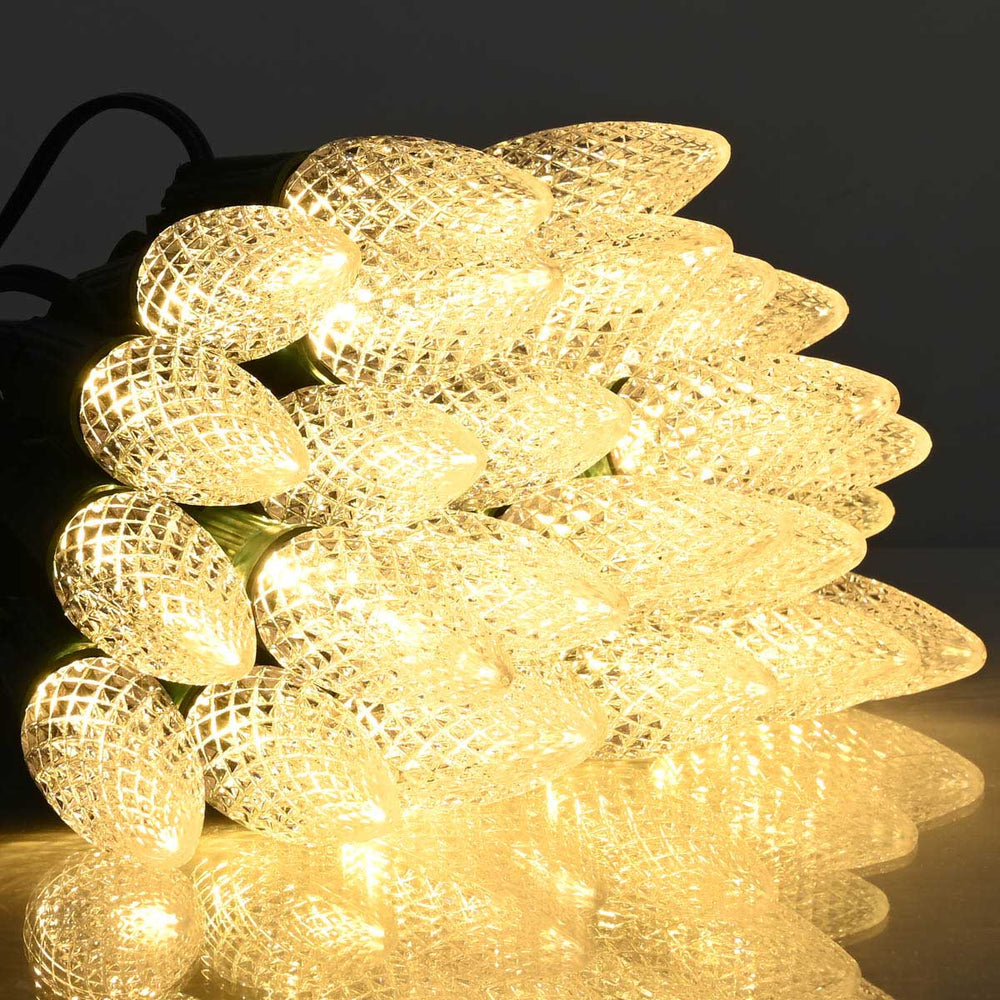 Yescom Commercial Faceted C9 Bulbs (25 Count), Warm White Image