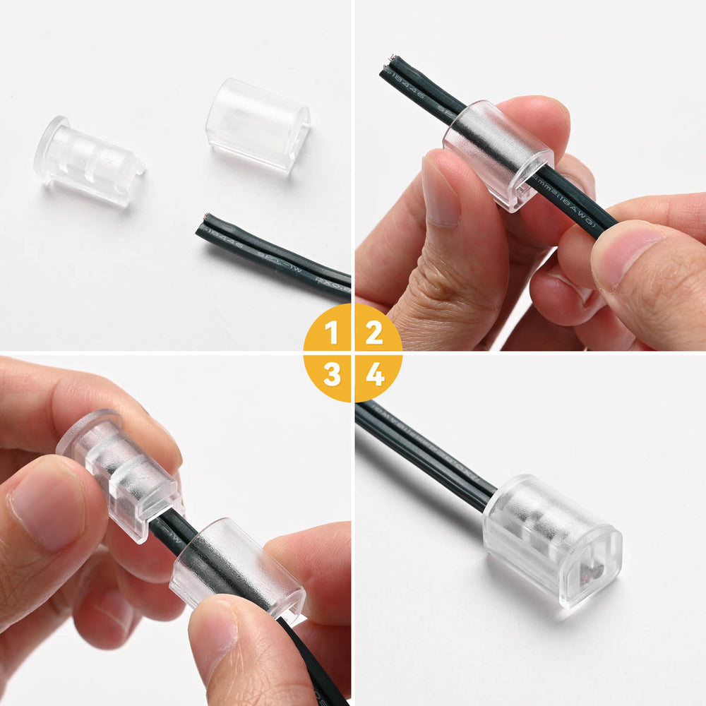 Yescom Christmas Light Connectors Vampire Plug (Male, Female Plug, End