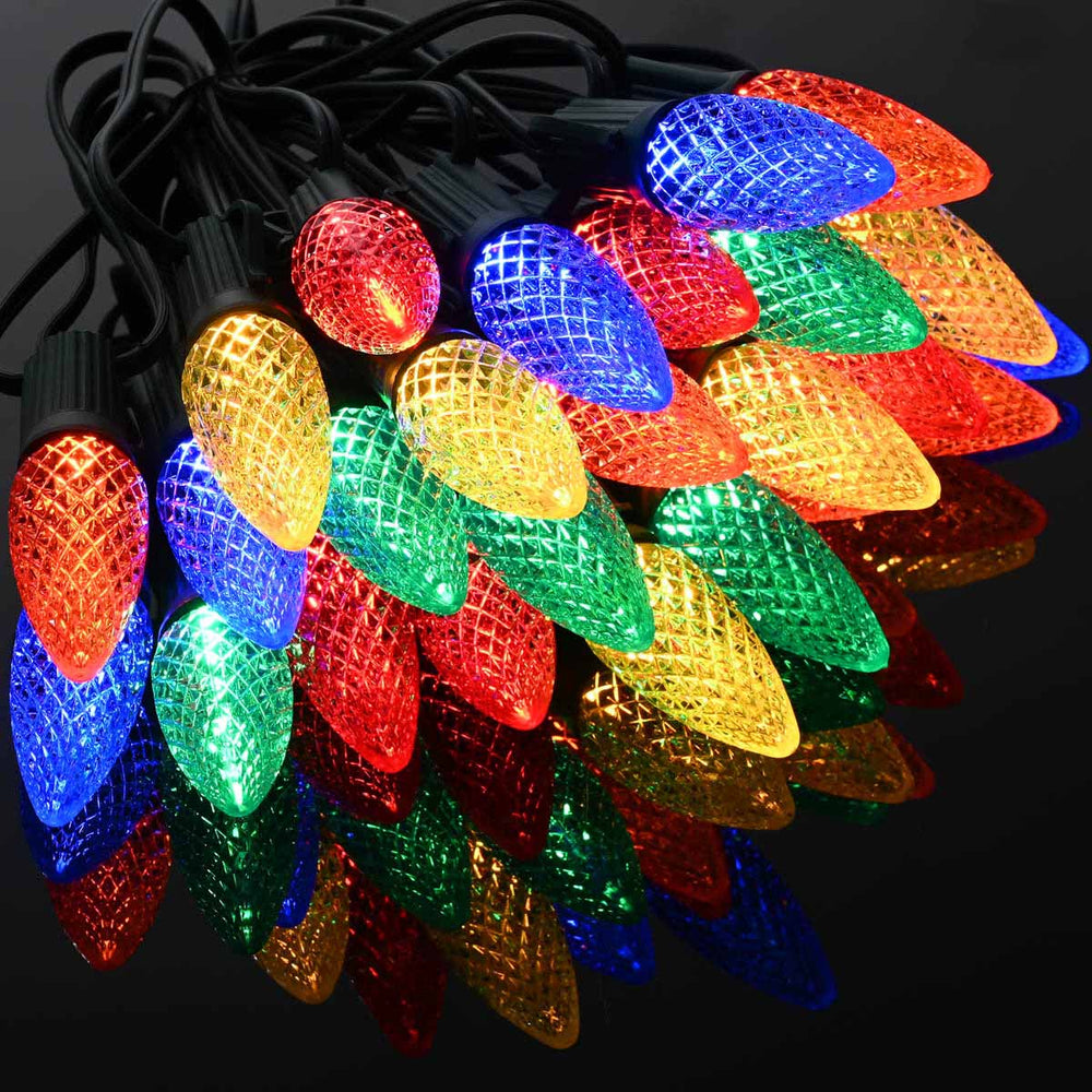 Yescom 100ft Multicolor Outdoor C9 Christmas Light String for Roofline Image