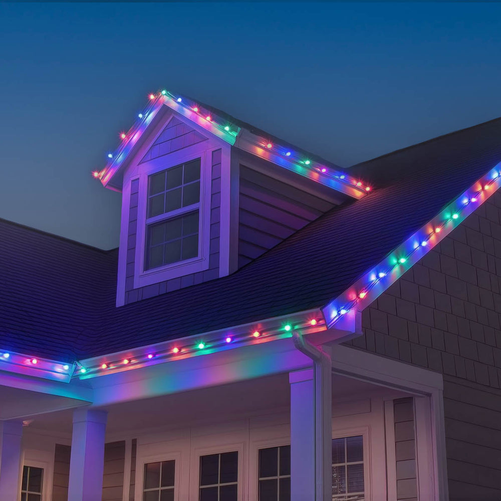 Yescom 100ft Multicolor Outdoor C9 Christmas Light String for Roofline Image