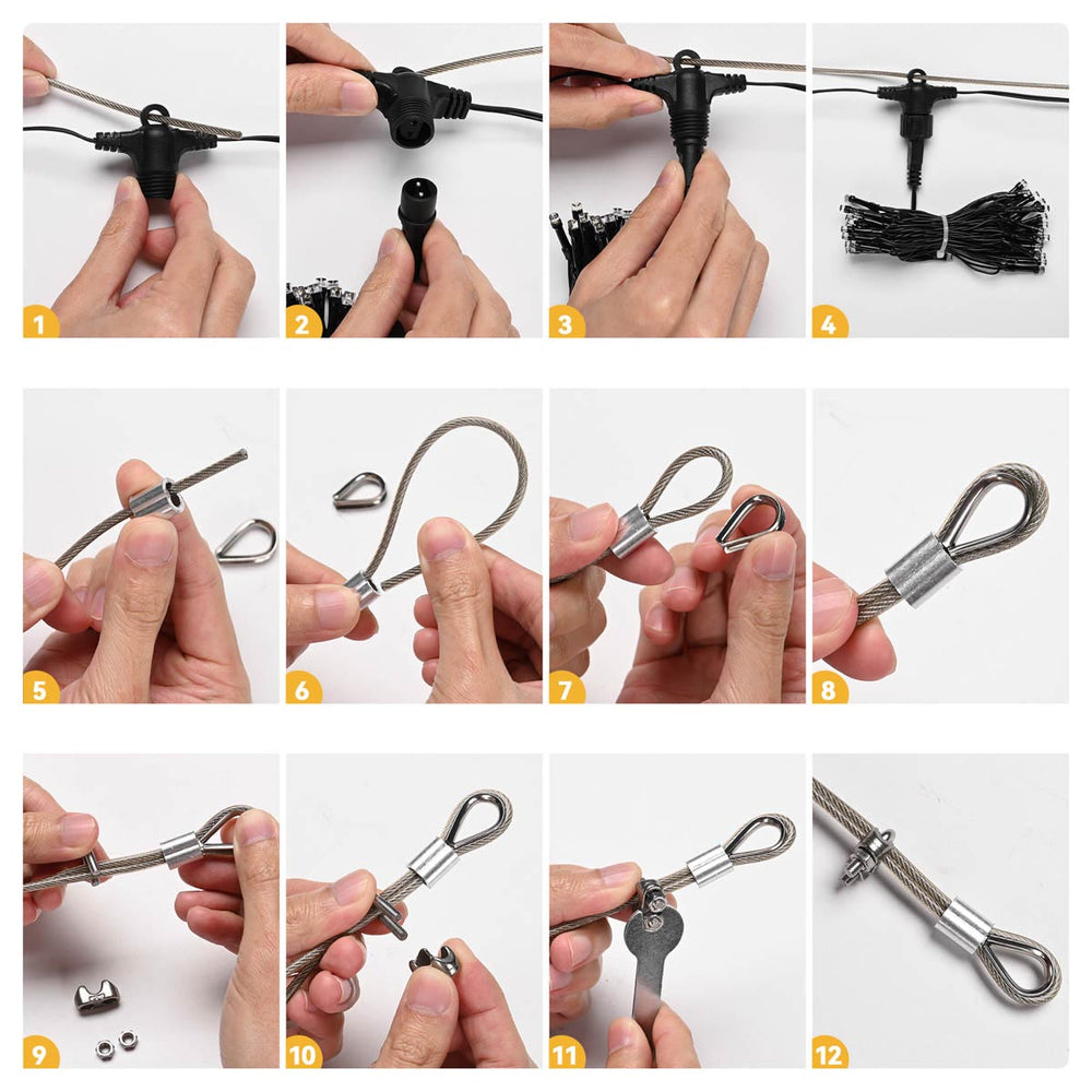 Yescom Commercial Twinkle Curtain String Light 40x10ft Image