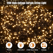 Yescom Commercial Twinkle Curtain String Light 40x10ft Image