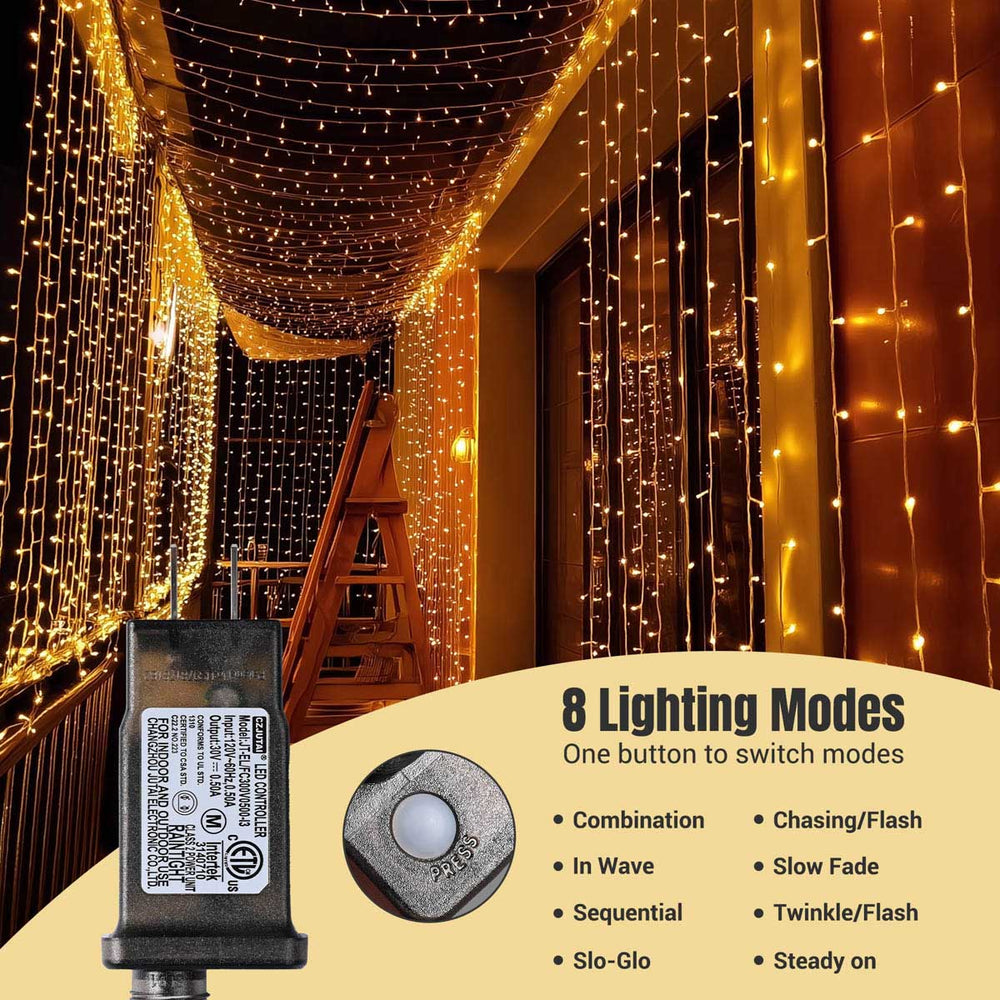 Yescom Commercial Twinkle Curtain String Light 40x10ft Image