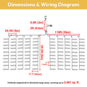 Yescom Commercial Icicle Lights 120V - 29.5', 10Strands, 9,000 5mm LEDs Image