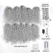 Yescom Commercial Icicle Lights 120V - 29.5', 10Strands, 9,000 5mm LEDs Image
