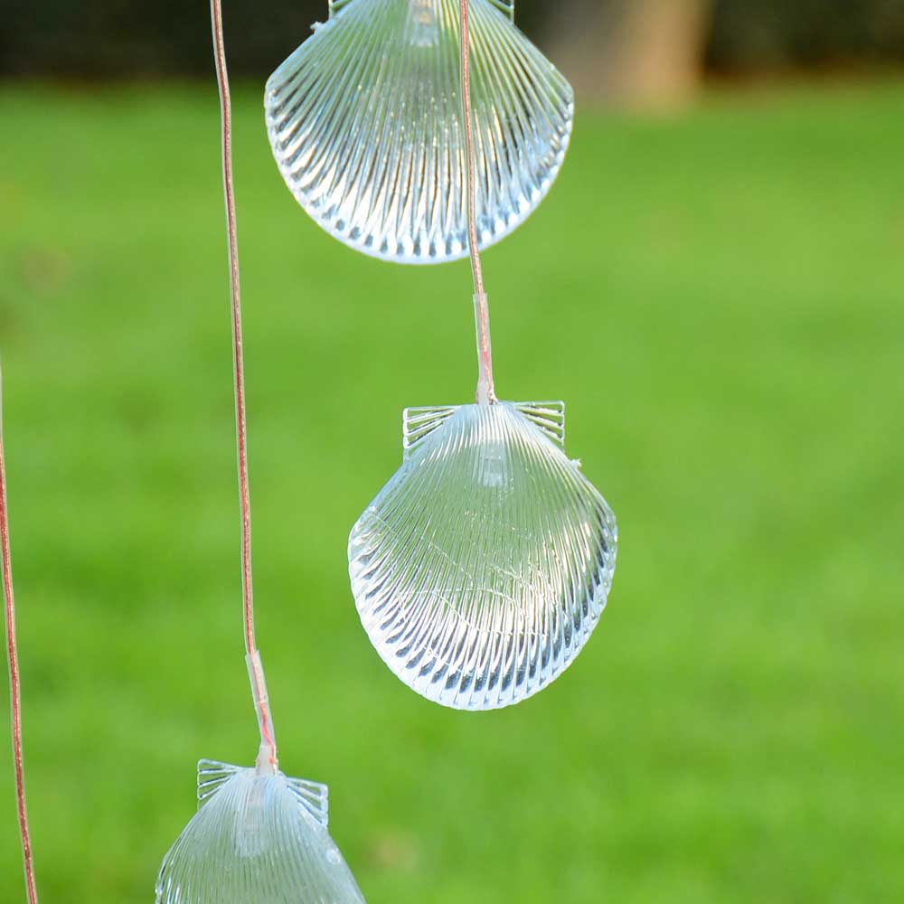 Yescom Solar LED Wind Chime Color Changing Decor Light Shell Image