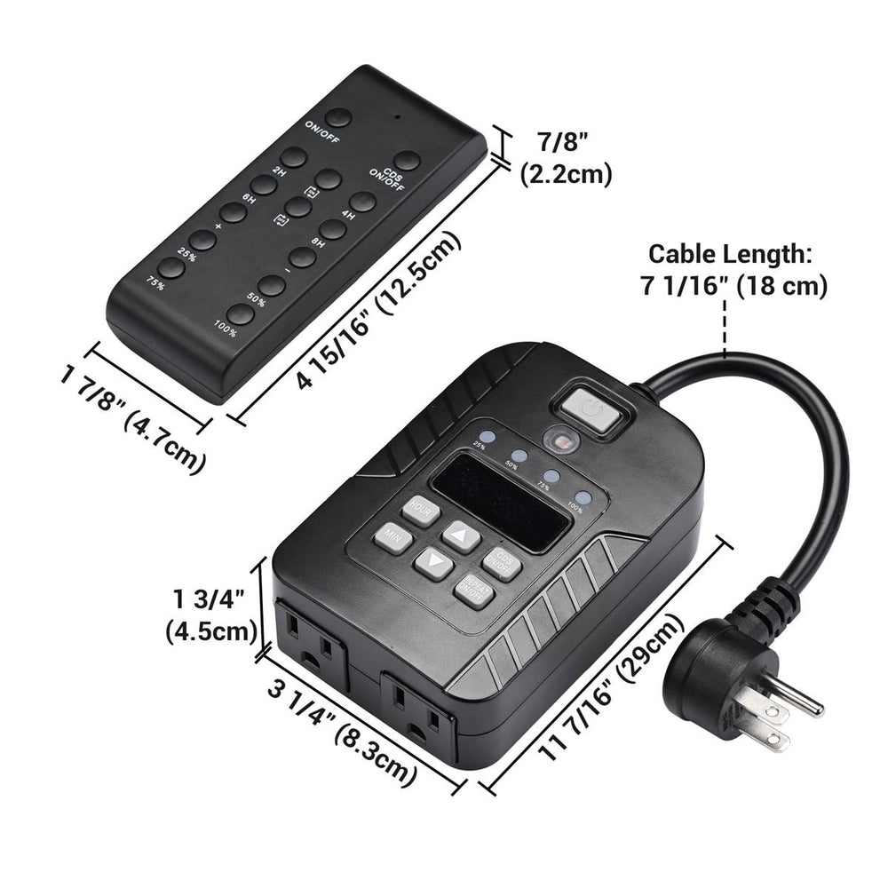 Yescom Dusk-to-Dawn Dimmer & Timer Remote Control Image