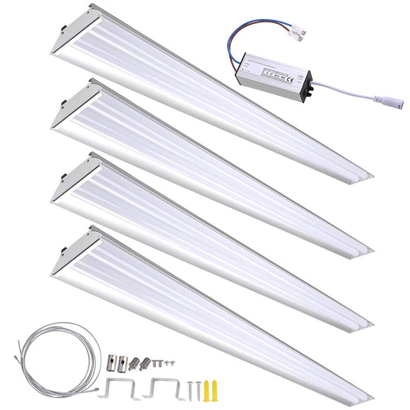 Yescom 40w LED Shop Light Fixture 2-Lamp 4500LM 4-Pack White Image