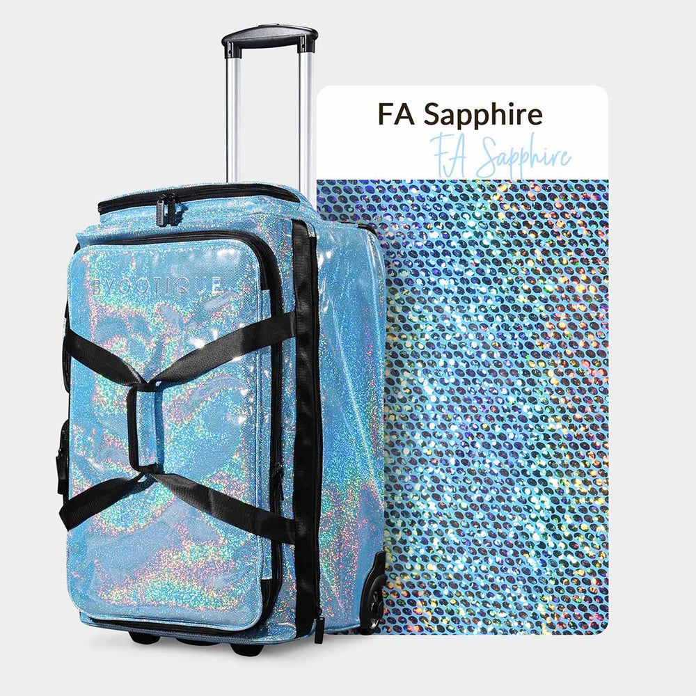 Yescom Dance Competition Rolling Bag with Rack Sports Duffle Bag, FA Sapphire Image