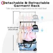 Yescom Dance Competition Rolling Bag with Rack Sports Duffle Bag Image