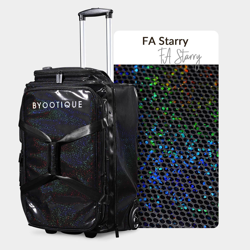 Yescom Dance Competition Rolling Bag with Rack Sports Duffle Bag, FA Starry Image