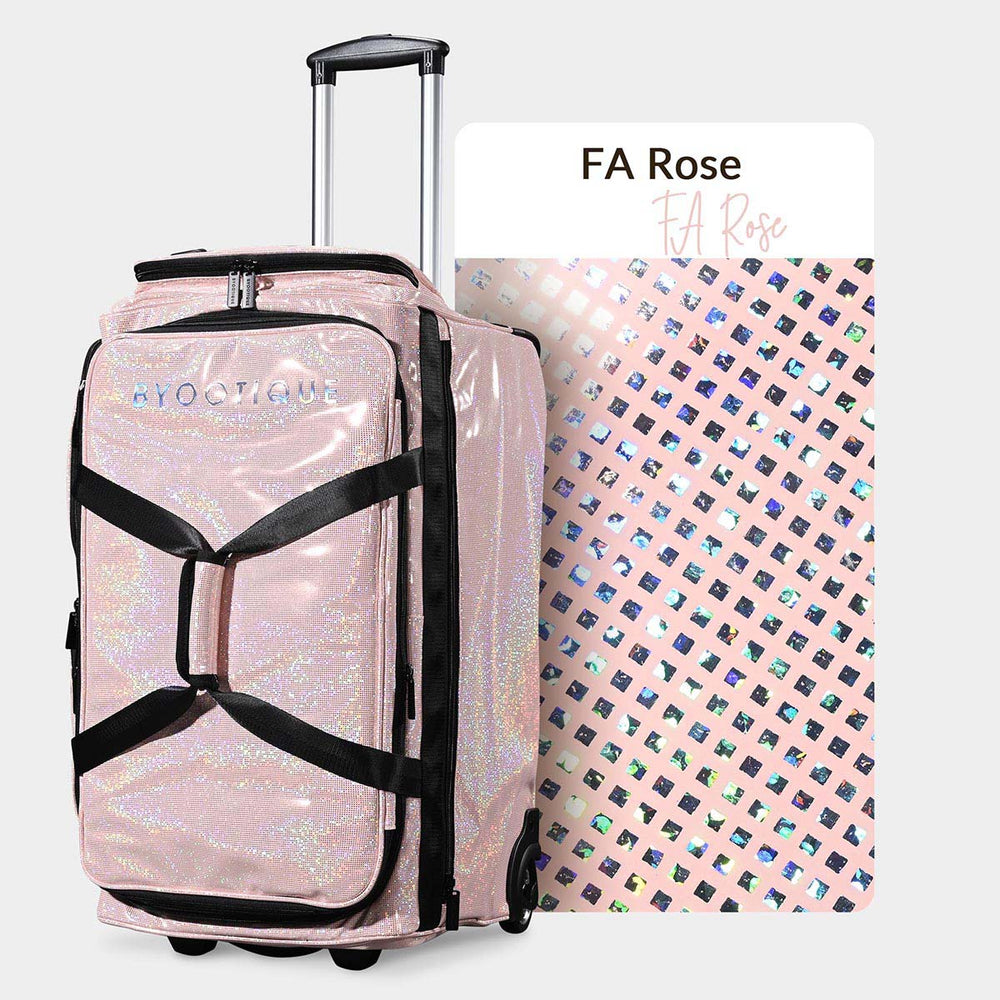 Yescom Dance Competition Rolling Bag with Rack Sports Duffle Bag, FA Rose Image