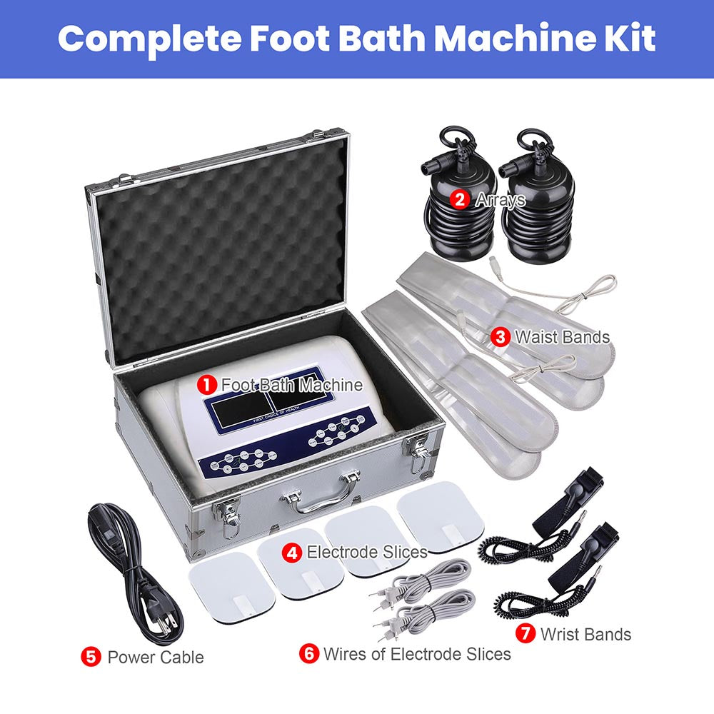 Yescom Ionic Detox Foot Spa Machine Massage Tub Kit with Arrays