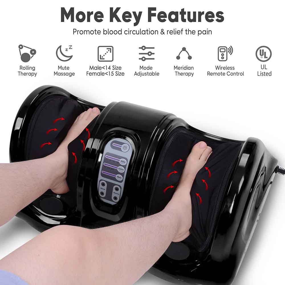 Yescom Kneading Rolling Foot Leg Massager Machine with Remote Image