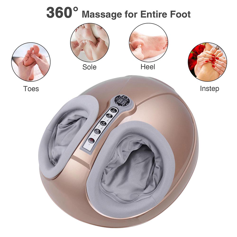 Yescom Foot Massager with Heat White/ Gold Image