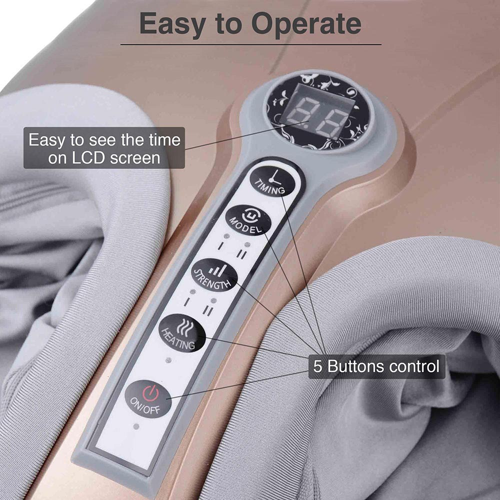 Yescom Foot Massager with Heat White/ Gold Image