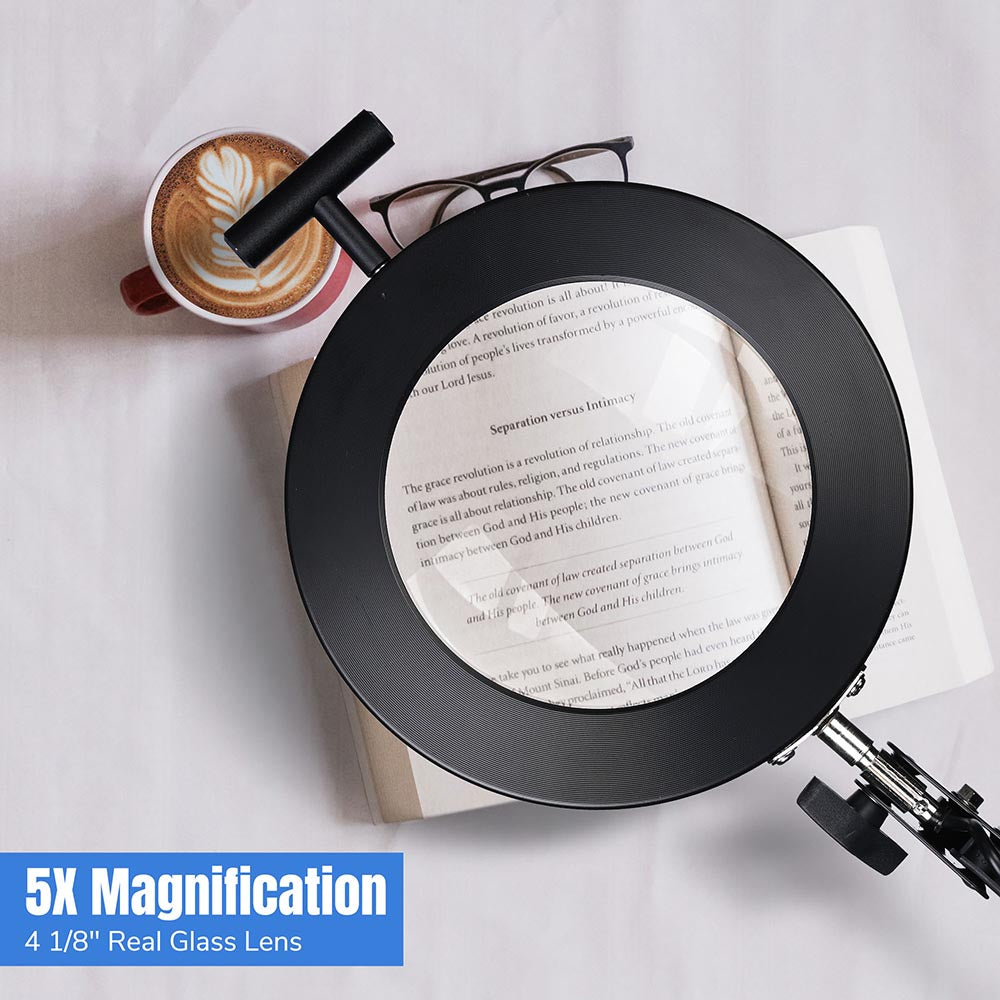 Yescom Magnifying Lamp 5x 5-Diopter Facial Magnifier Image